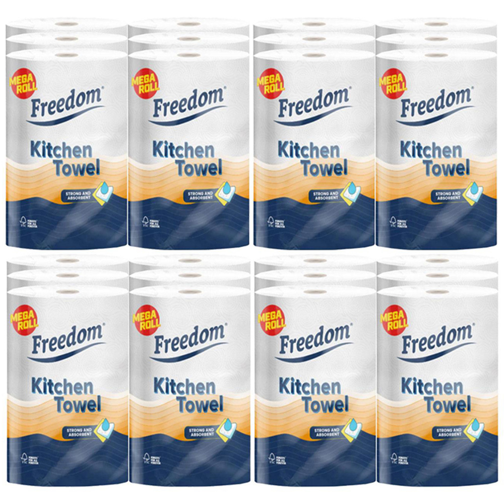 Freedom Lemon Toilet Paper 90 Rolls 3 Ply with 24 Rhino Jumbo Kitchen Towel Rolls Image 4