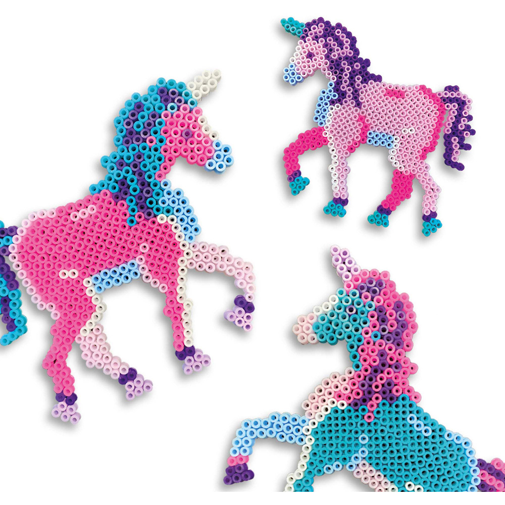 SES Creative Green Beedz Unicorn Iron On Bead Set 1800 Piece Image 5