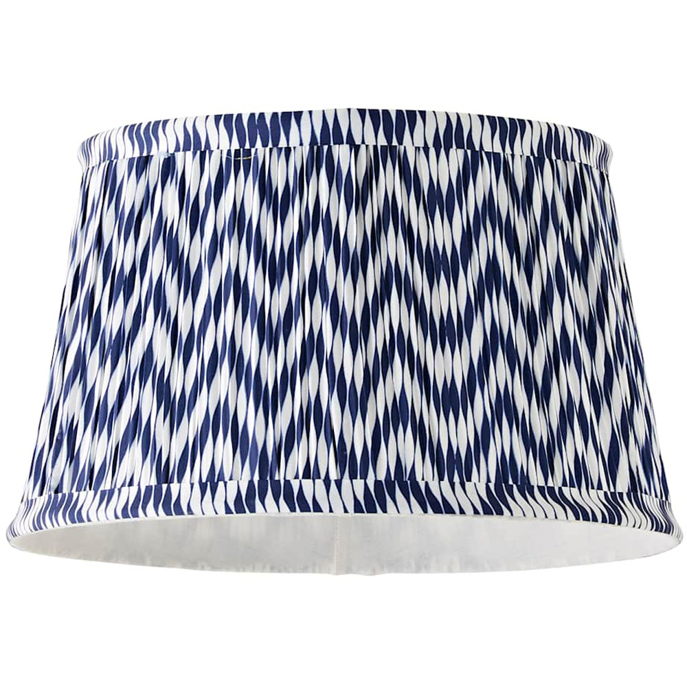 ValueLights Saffira Navy Chevron Pleated Tapered Small Lamp Shade 25cm Image 1