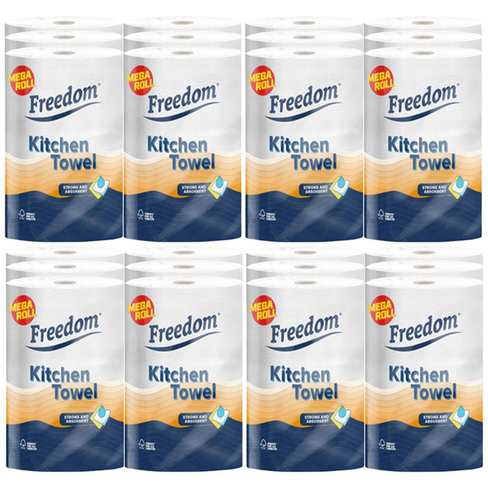 Freedom Shea Butter Toilet Paper 90 Rolls 3 Ply with 24 Rhino Jumbo Kitchen Towel Rolls Image 5