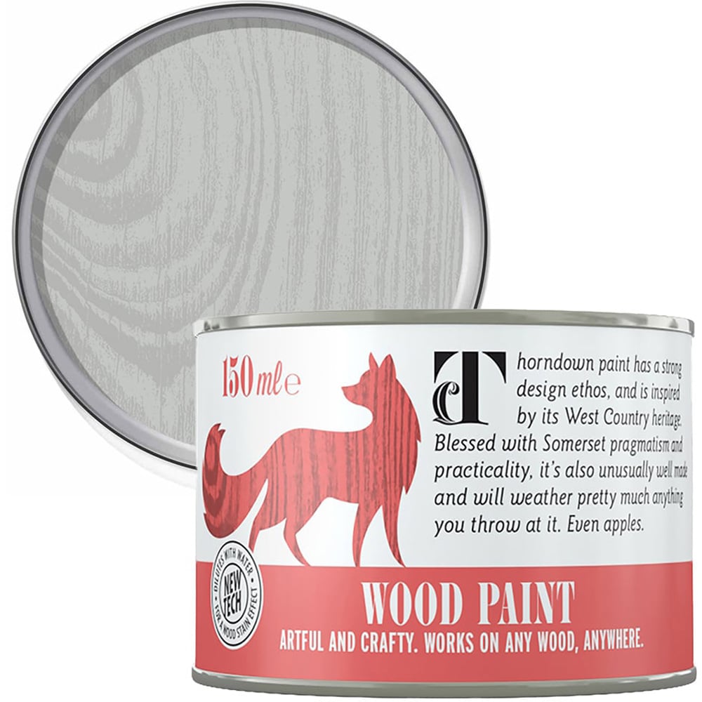 Thorndown Zinc Grey Satin Wood Paint 150ml Image 1