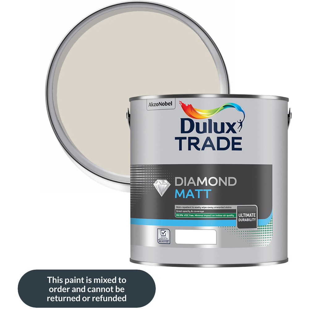 Dulux Trade Egyptian Cotton Walls and Ceilings Diamond Matt Paint 2.5L Image 1
