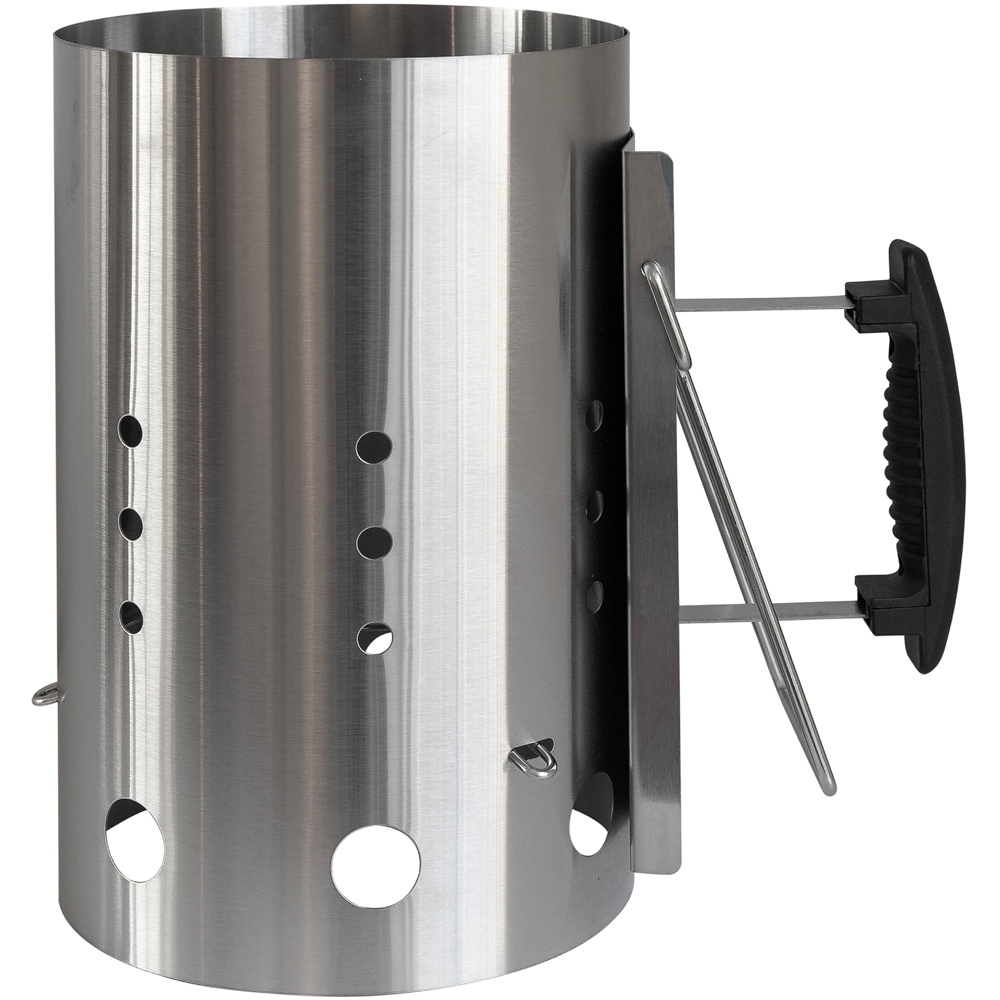 George Foreman Stainless Steel Quick Fire Large Charcoal Chimney Starter Image 4