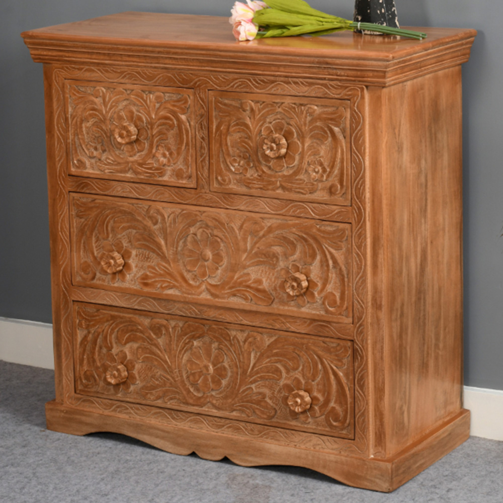 Brooklyn Adair 4 Drawer Mango Wood Chest of Drawers Image 1