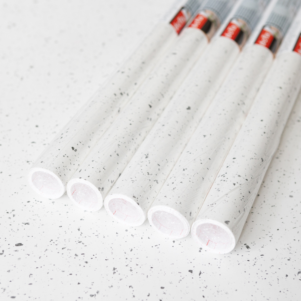 d-c-fix White Granite Quartz Matt Self-Adhesive Plastic Vinyl Wrap Film 67.5cm x 2m 5 Pack Image 2