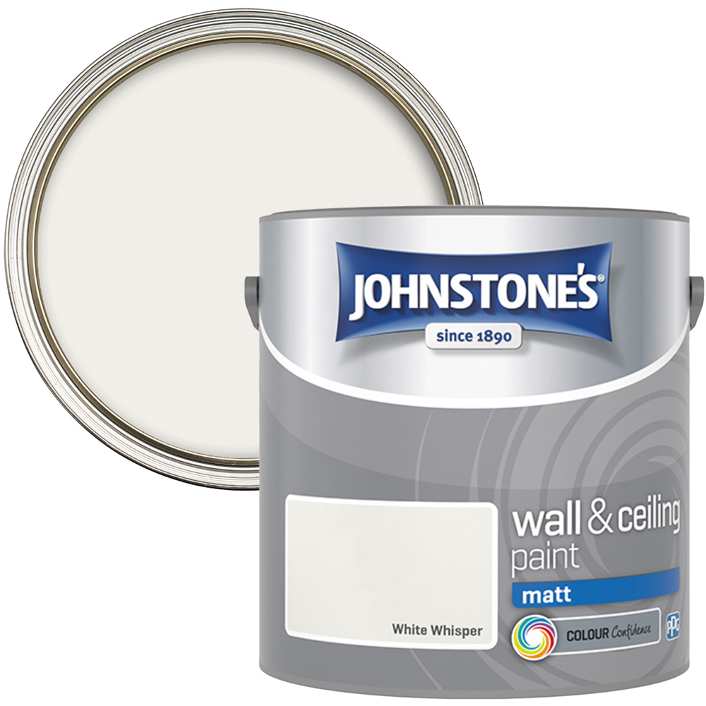 Johnstone's Walls & Ceilings White Whisper Matt Emulsion Paint 2.5L Image 1