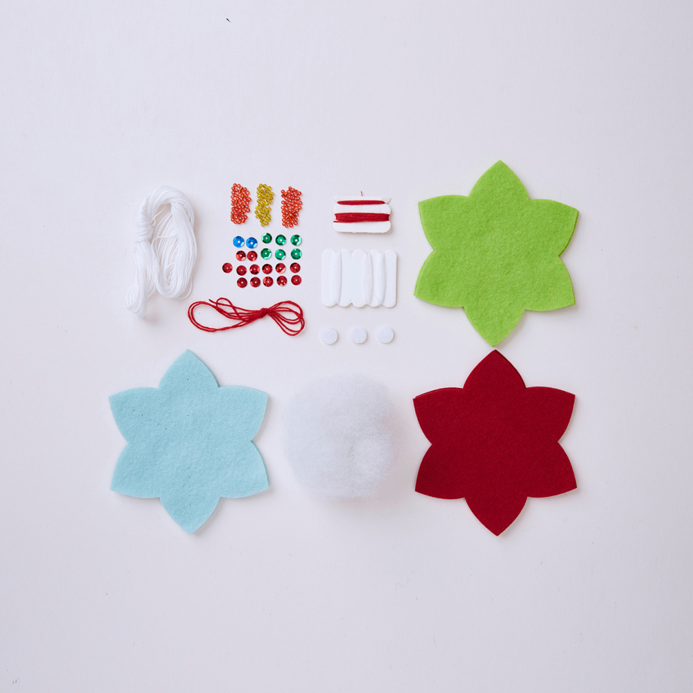 Simply Make Star Felt Ornament Craft Kit 3 Pack Image 3