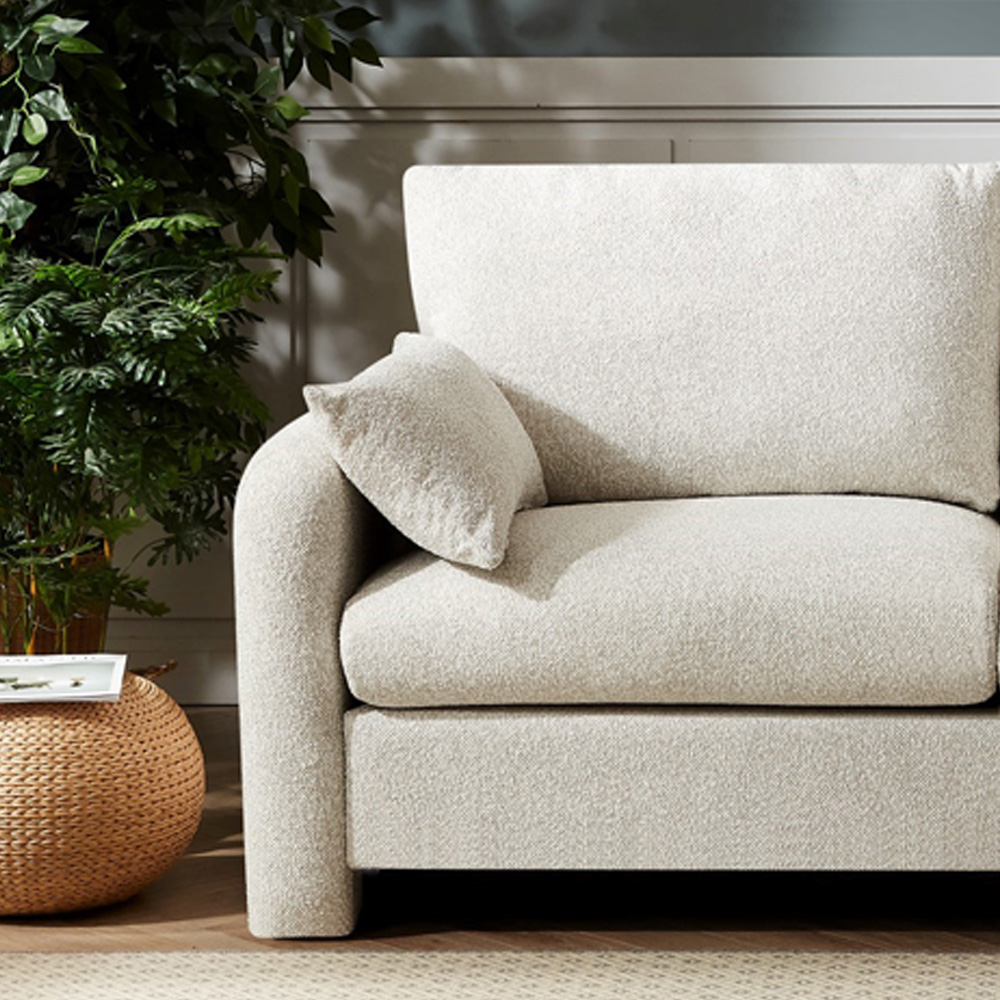 Artemis Home Shorewood 2 Seater Beige Textured Fabric Sofa Image 2