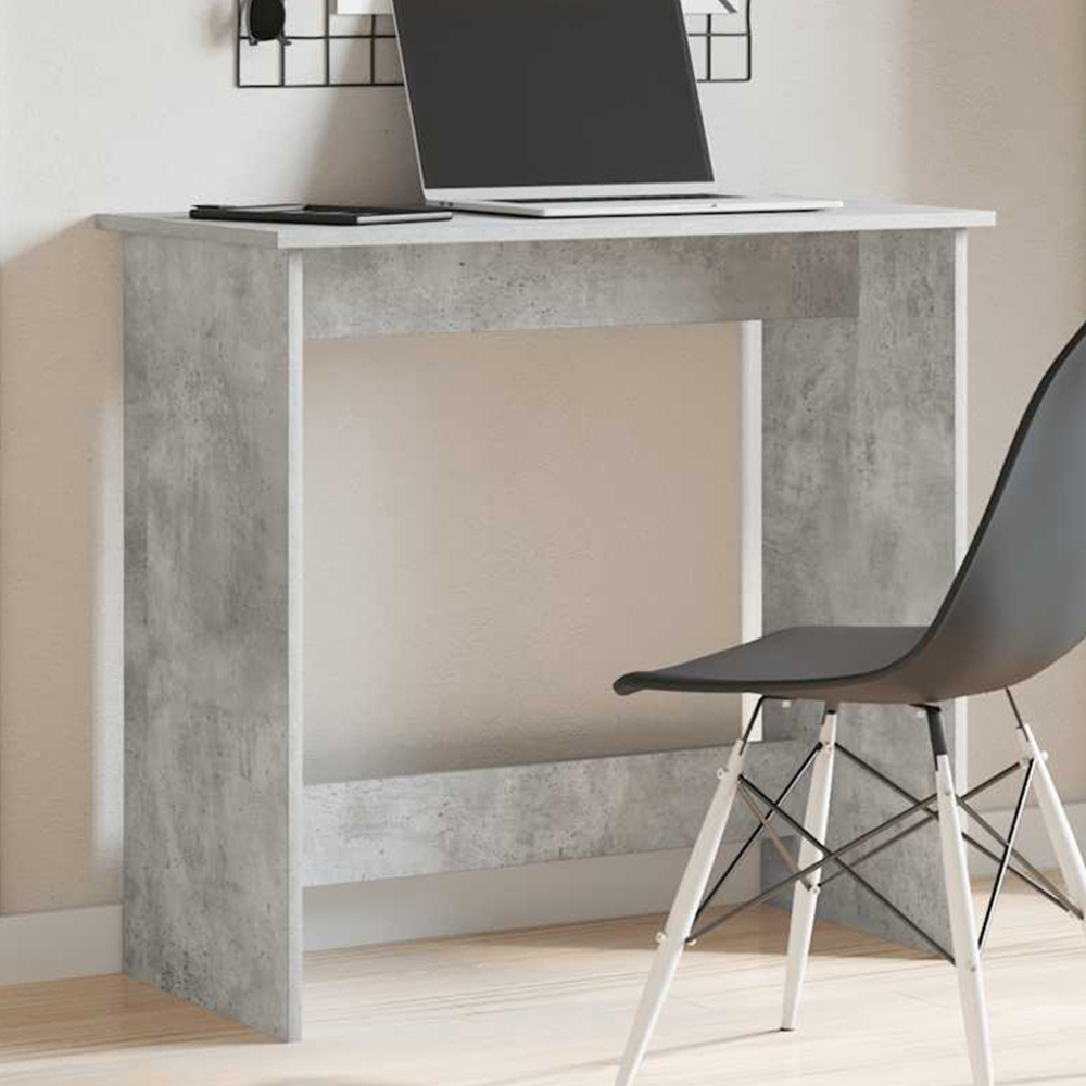 vidaXL Office Desk Concrete Grey Image 1