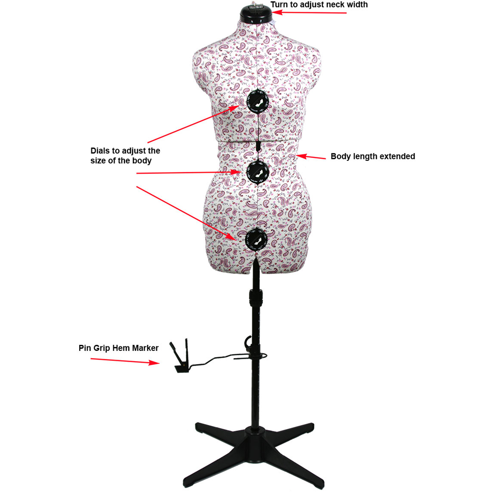 Sewing Online 5913B Florentine Adjustable 8-Part Dressmakers Dummy with Hem Marker Medium Image 4