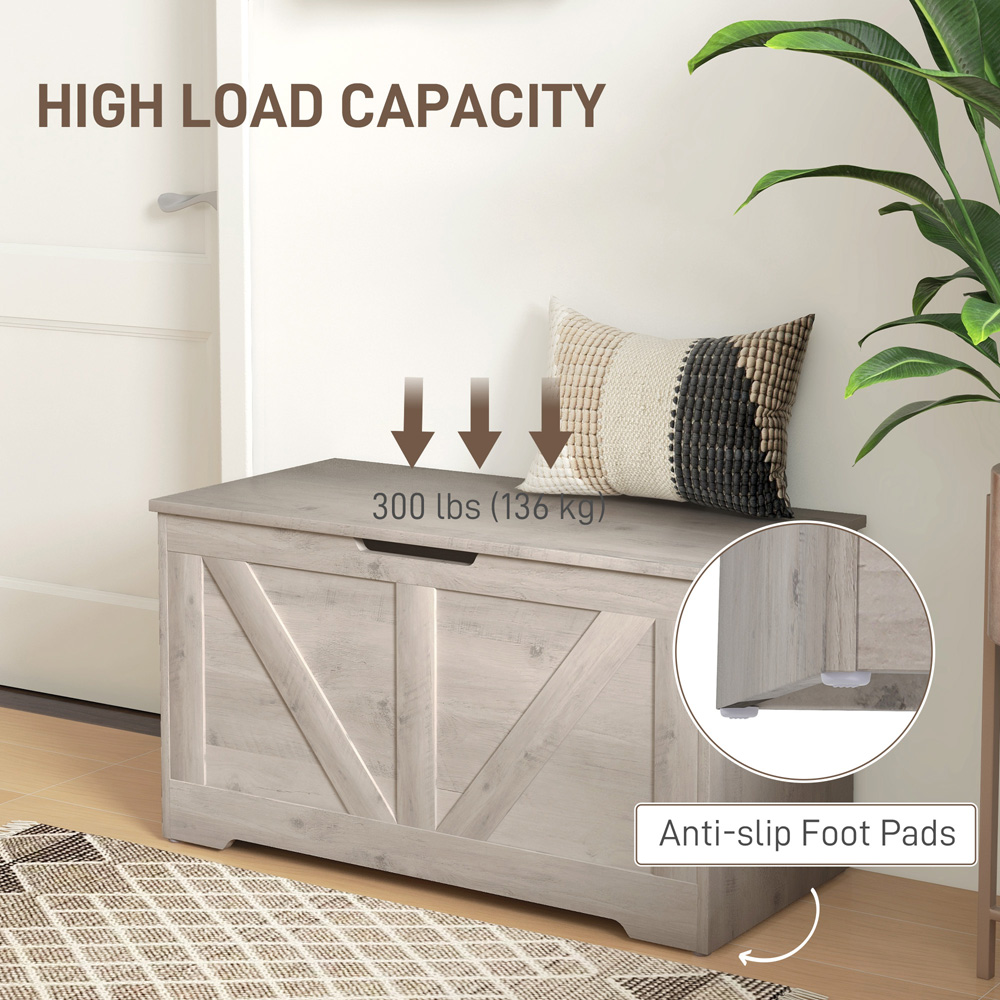 HOMCOM Grey Storage Trunk 80cm Image 6