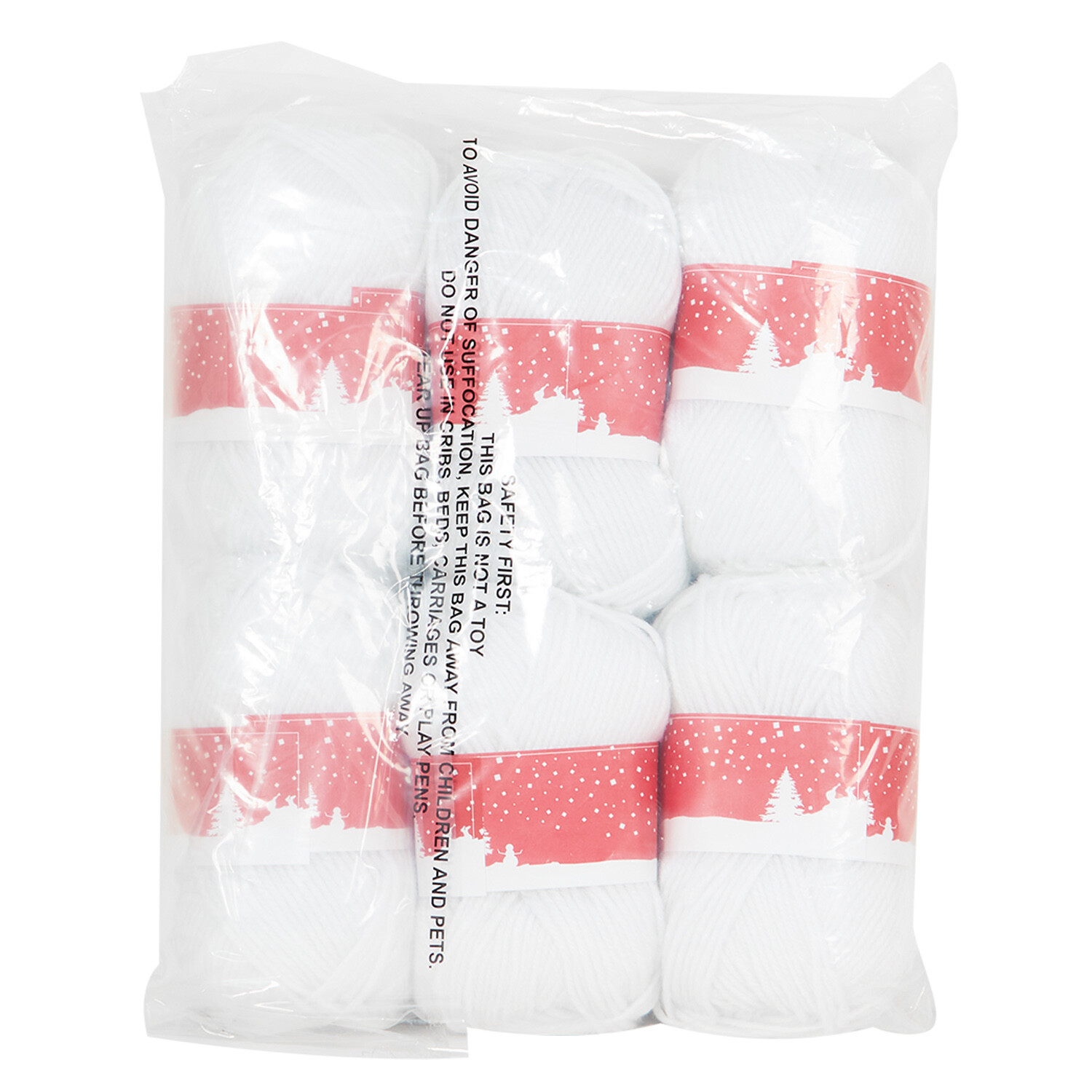 Multipack of 6 Knitting Yarn  - White Image 2