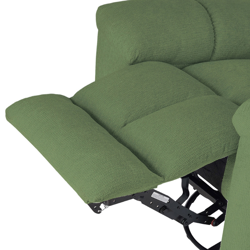 Living and Home Green Chenille Electric Swivel Recliner Chair with USB Charging Image 6