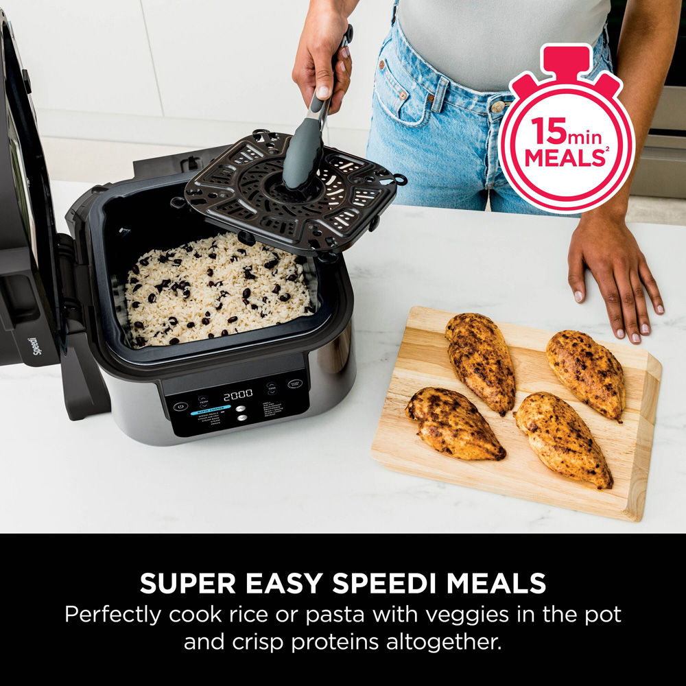 Ninja Speedi ON500UK 12-in-1 Black Stainless Steel 5.7L Multi Cooker Image 6
