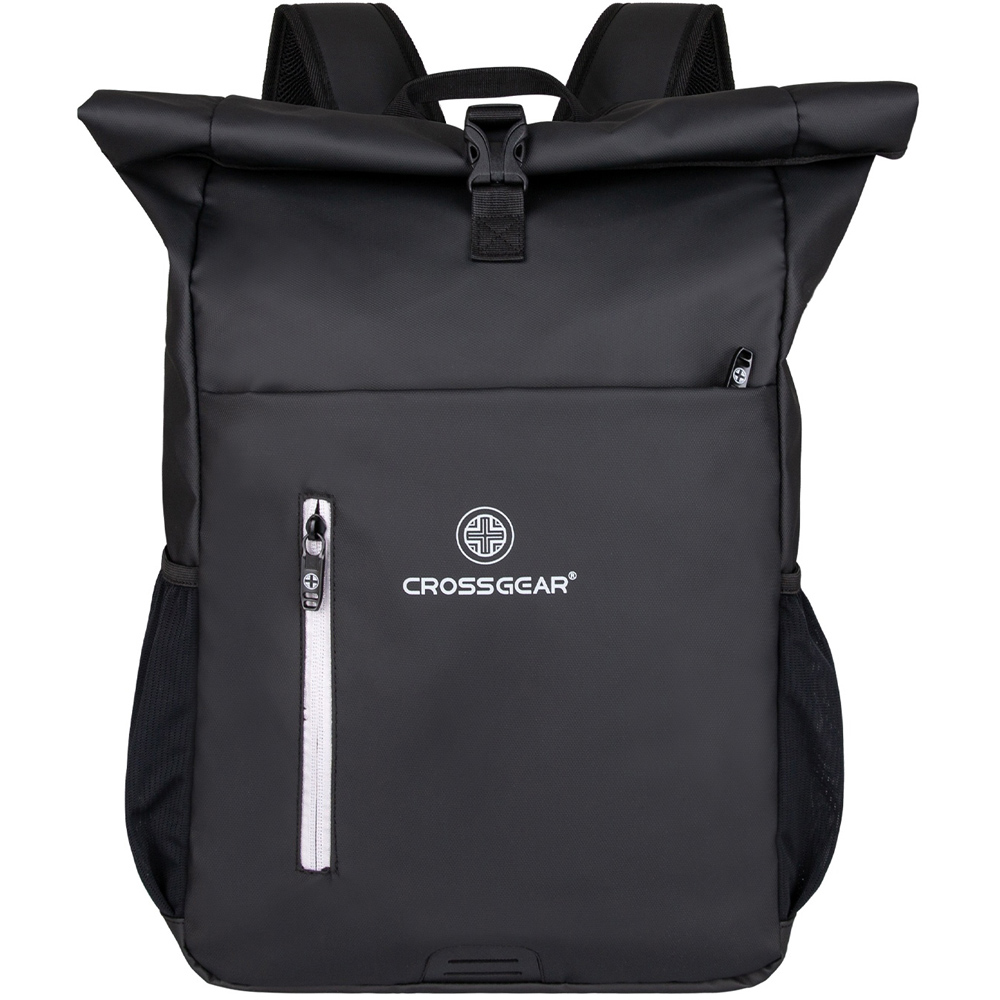 Crossgear Rebel Black Roll Top Backpack 46cm Image 3