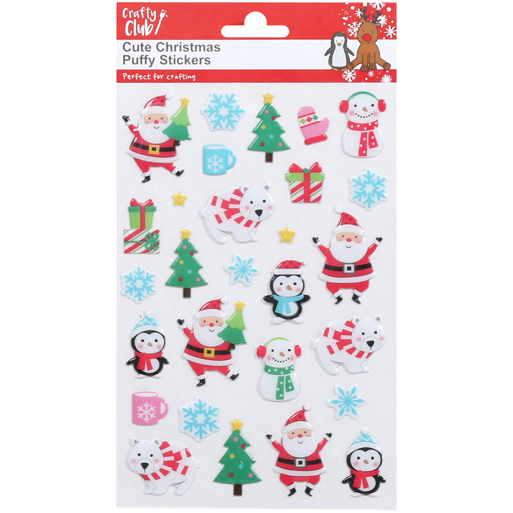 Cute Christmas Puffy stickers Image 1