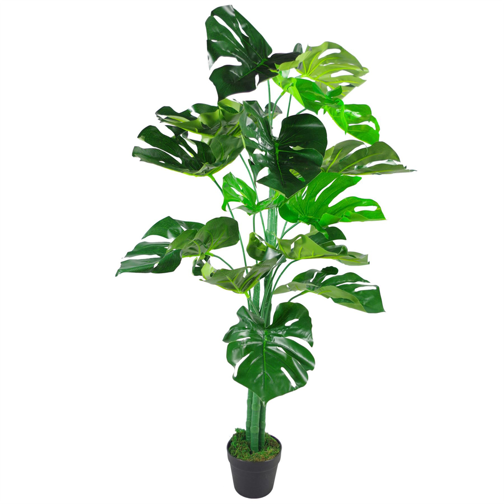Leaf Artificial Monstera Plant Pot 120cm Image 2
