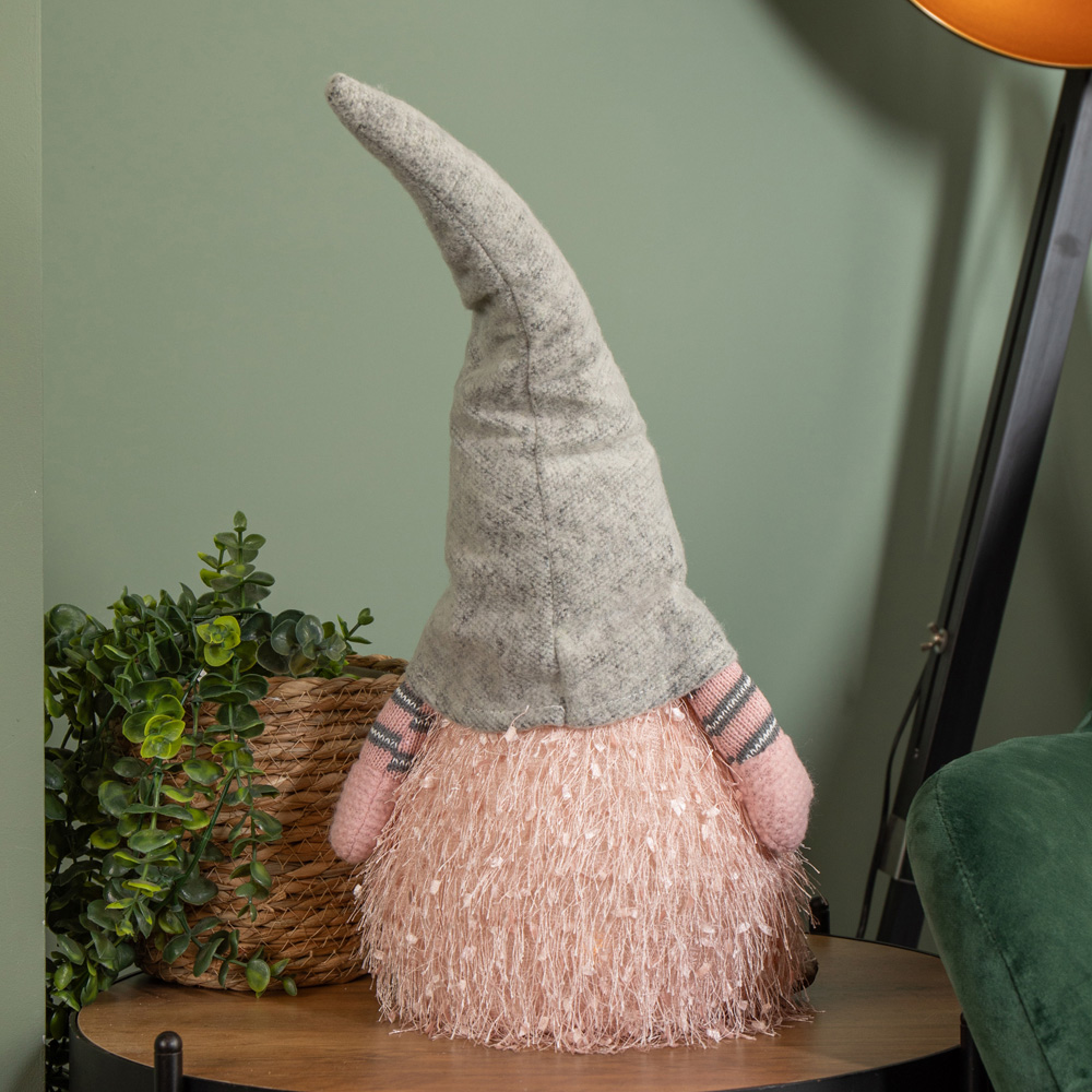 Samuel Alexander Pink Male Gonk with Grey Hat LED Christmas Decoration 36cm Image 5
