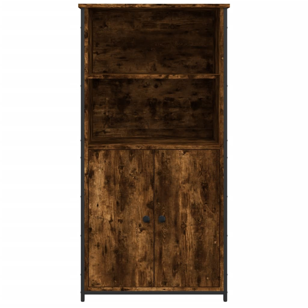 vidaXL 2 Door 2 Shelf Smoked Oak Highboard Image 5