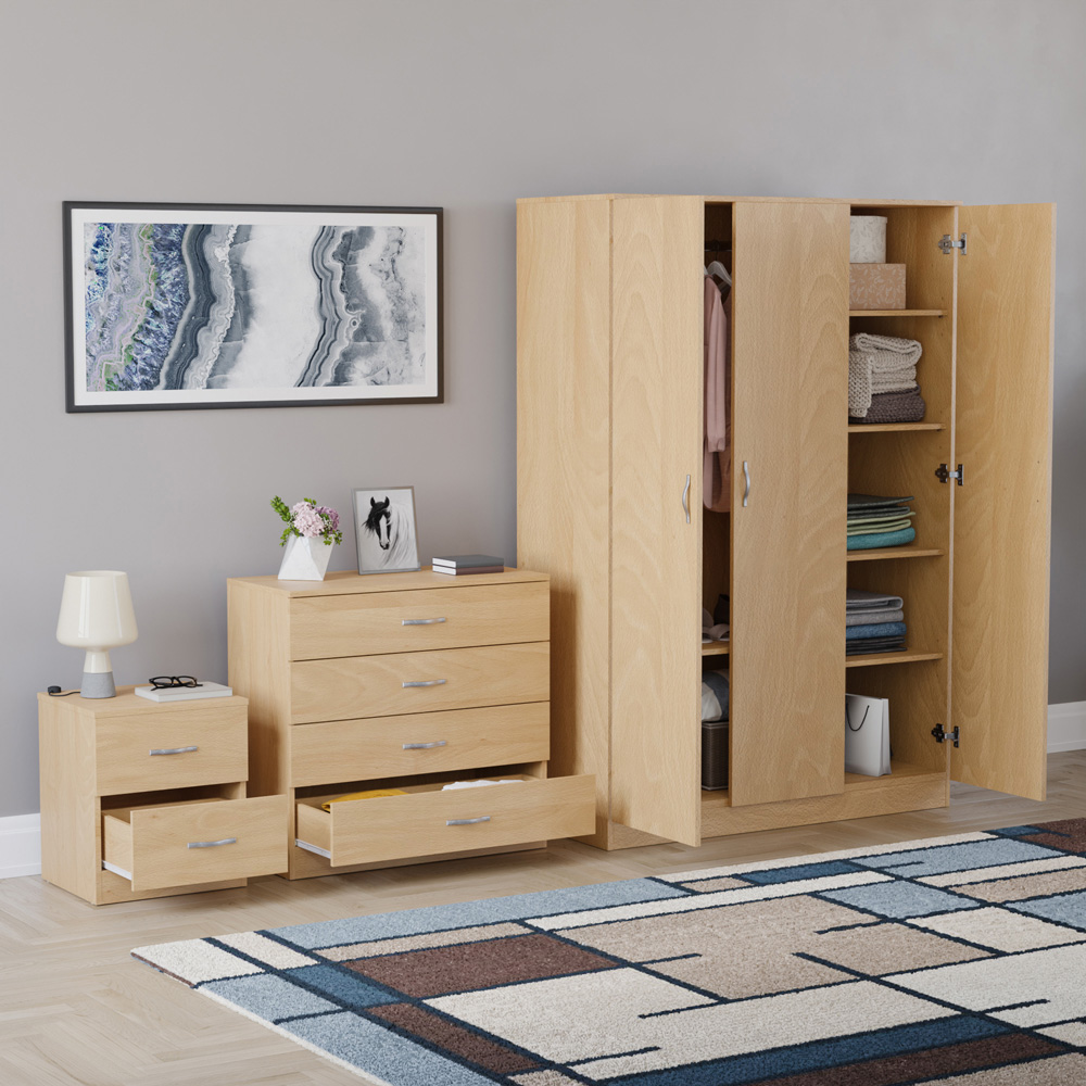 VIDA DESIGNS Riano Pine 3 Piece Bedroom Furniture Set Image 5