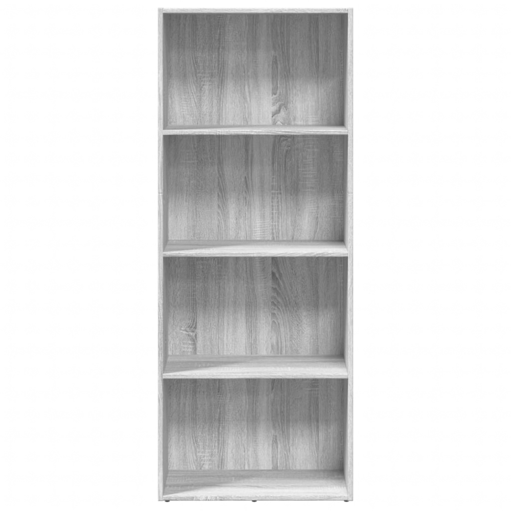 vidaXL 4 Shelf Grey Sonoma Bookcase Image 3