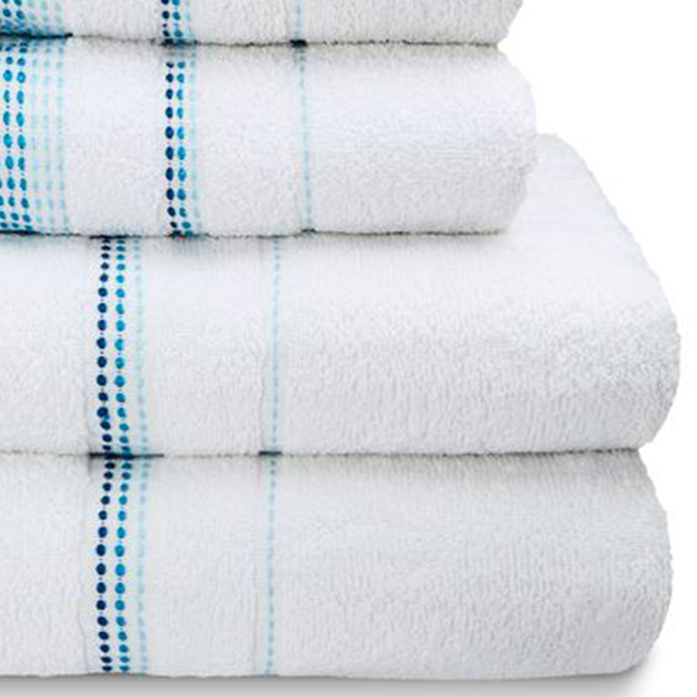 Rapport Home Berkley Embroidered Super Soft Pure Cotton White Hand Towel Image 3