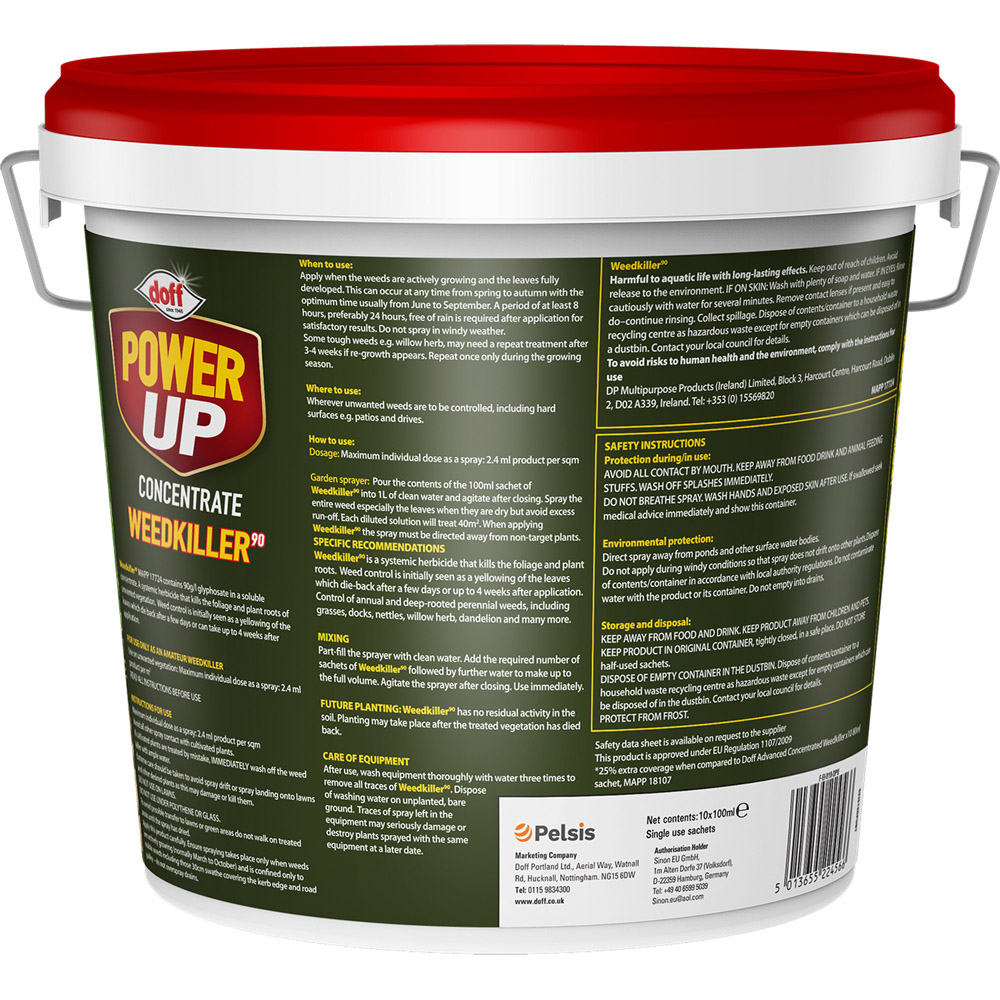 Pack of 10 Doff Power Up Weedkiller Sachets Image 2