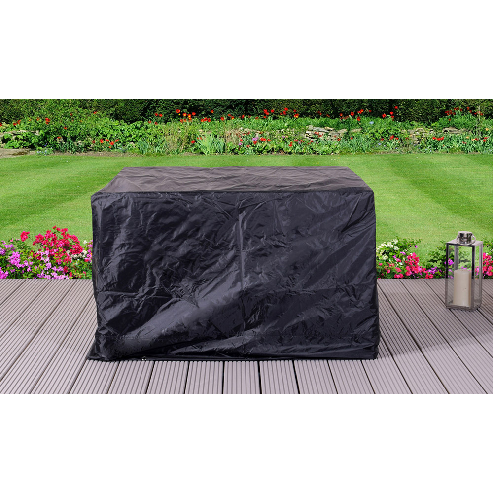 Brooklyn 8 Seater Black Rattan Garden Sofa Set with Cover Image 2