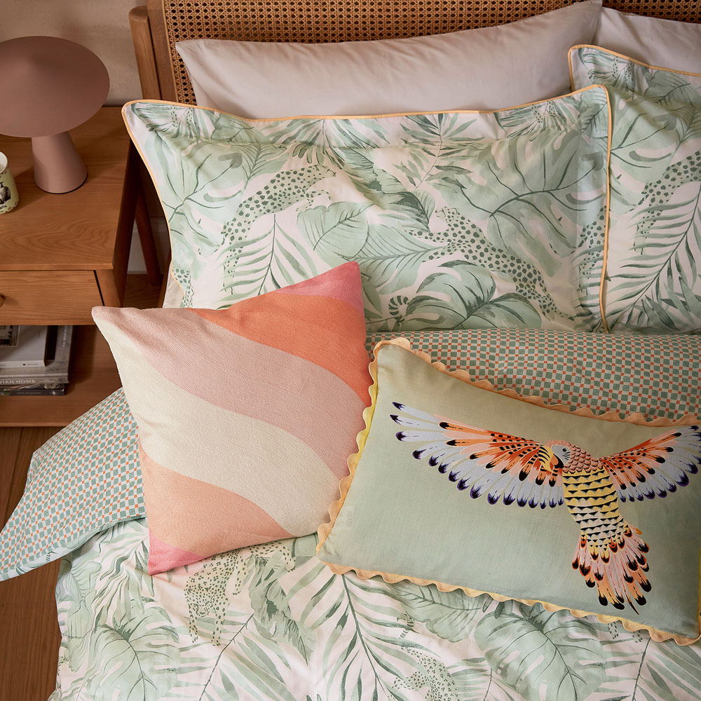 Yvonne Ellen Single Sage Tropical Safari Reversible Duvet Set Image 4