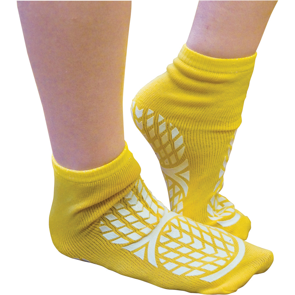 Aidapt Yellow Double Sided Patient Slipper Sock Small Image 2