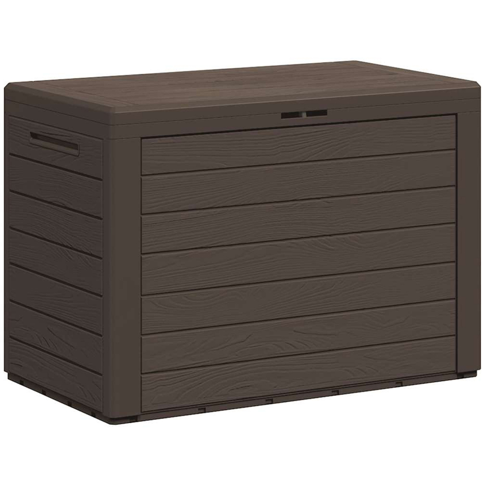 vidaXL 190L Brown Polypropylene Garden Storage Box Image 1