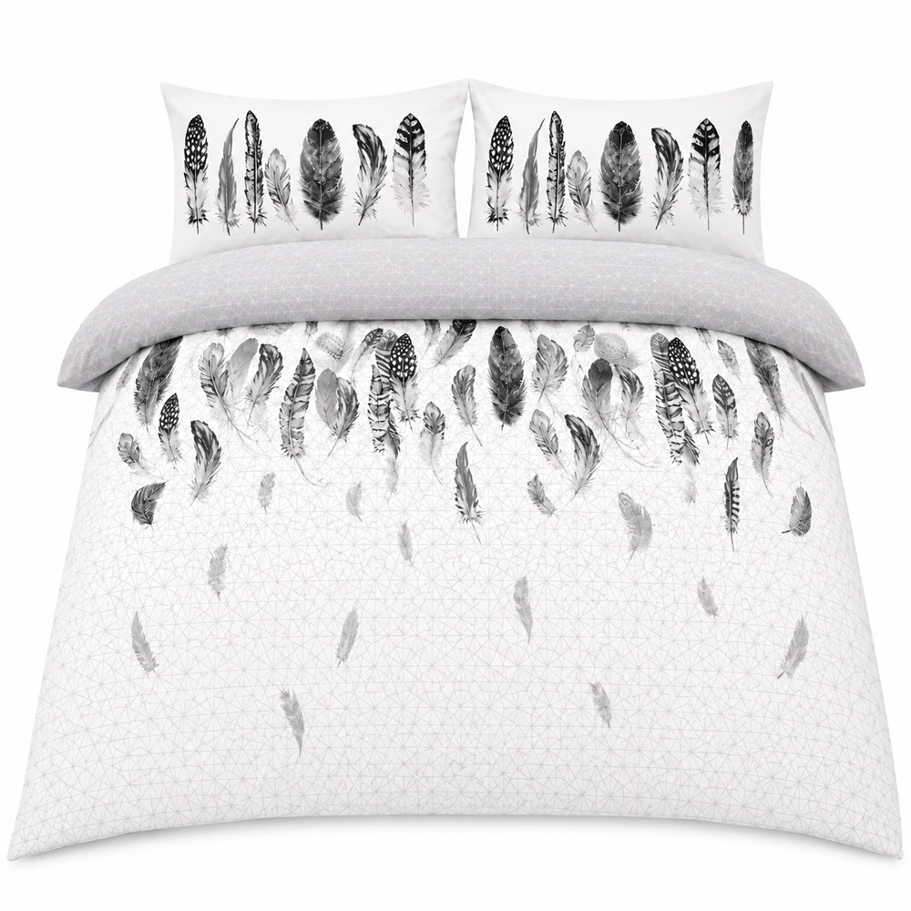 Smart Living Single White Feathers Duvet Set Image 2