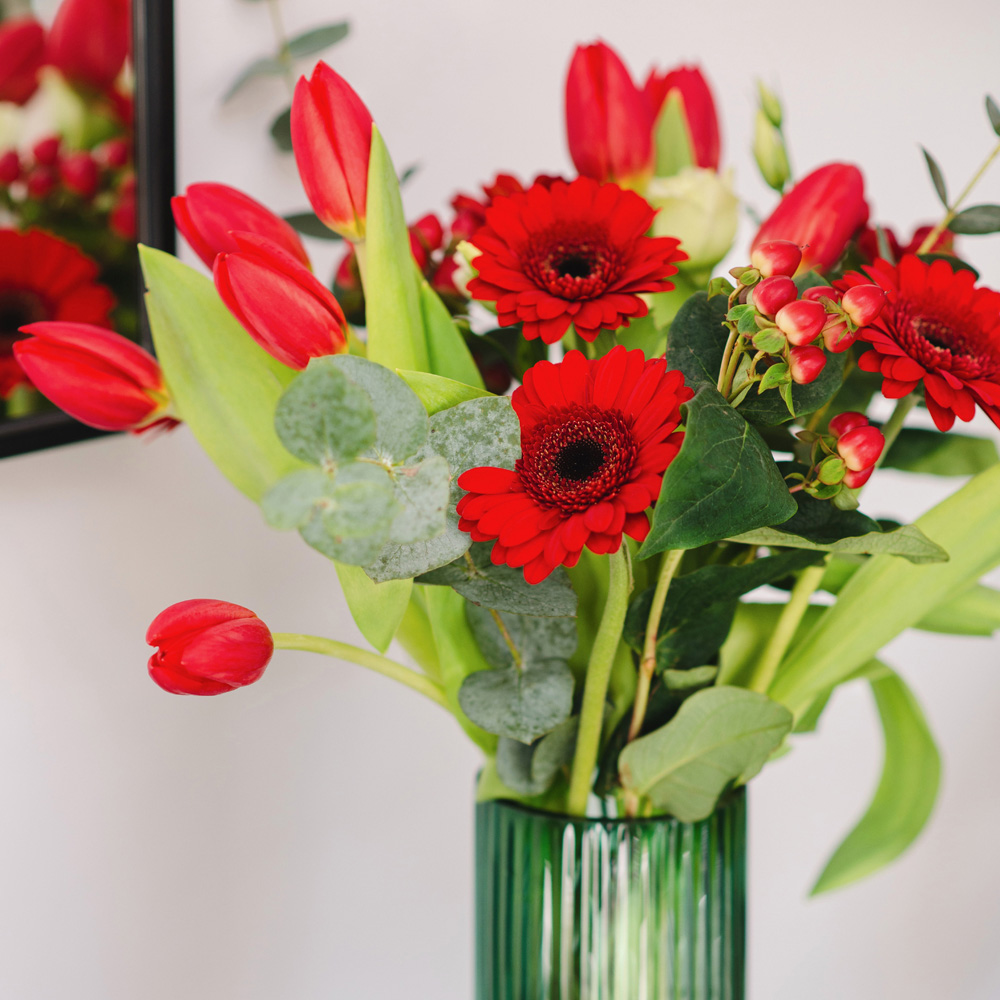 Harmony Red Flower Bouquet Image 1