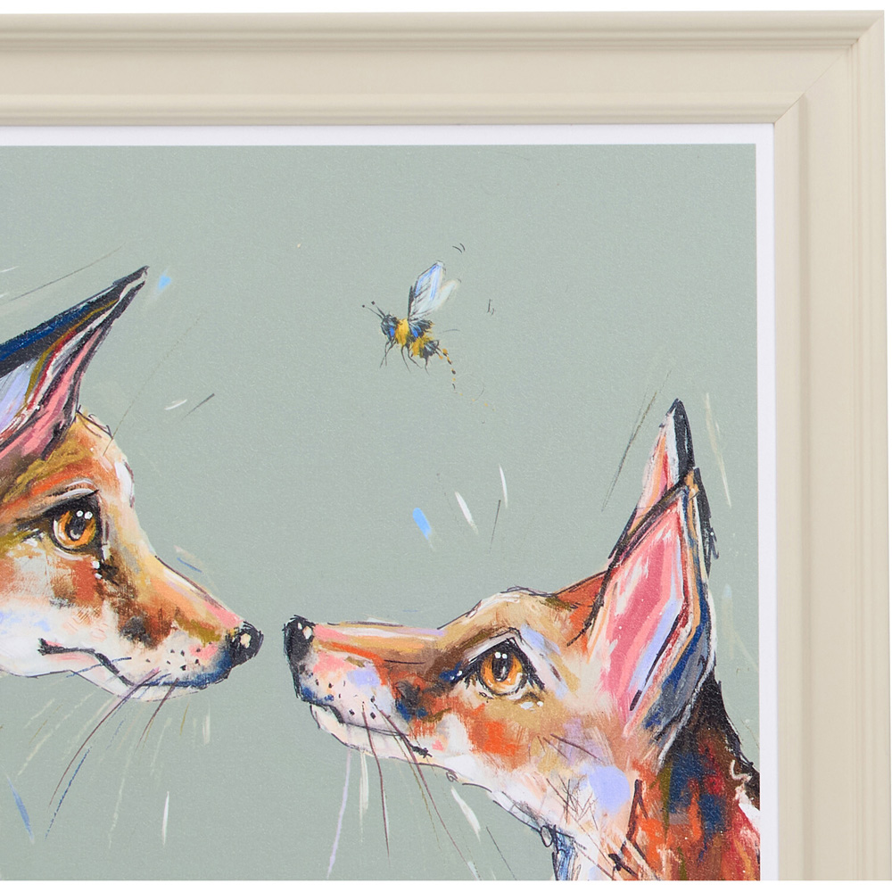 Just Bee-ing Together Foxes Framed Print Image 4