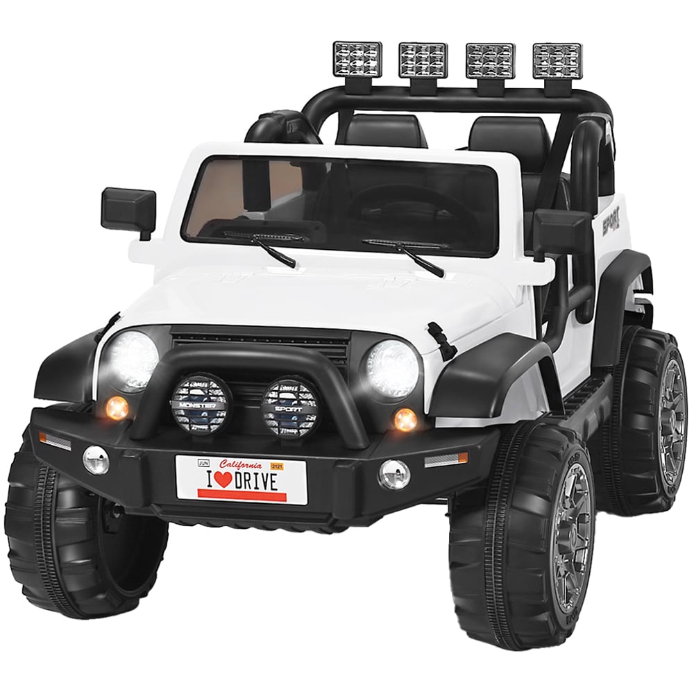 Costway White Electric Kids Ride On Truck with Remote Control 12V Image 1