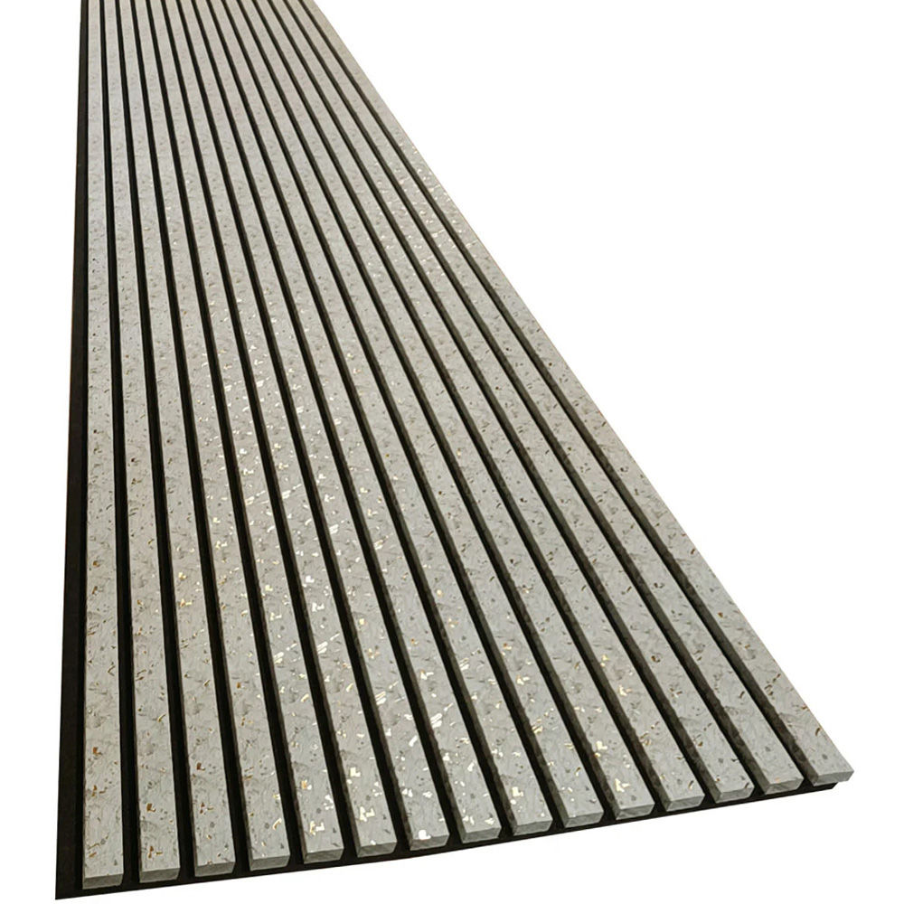 Britwall Beige and Gold Dot Design Linear Acoustic Wall Panel 2400 x 600 x 21mm 2 Pack Image 4