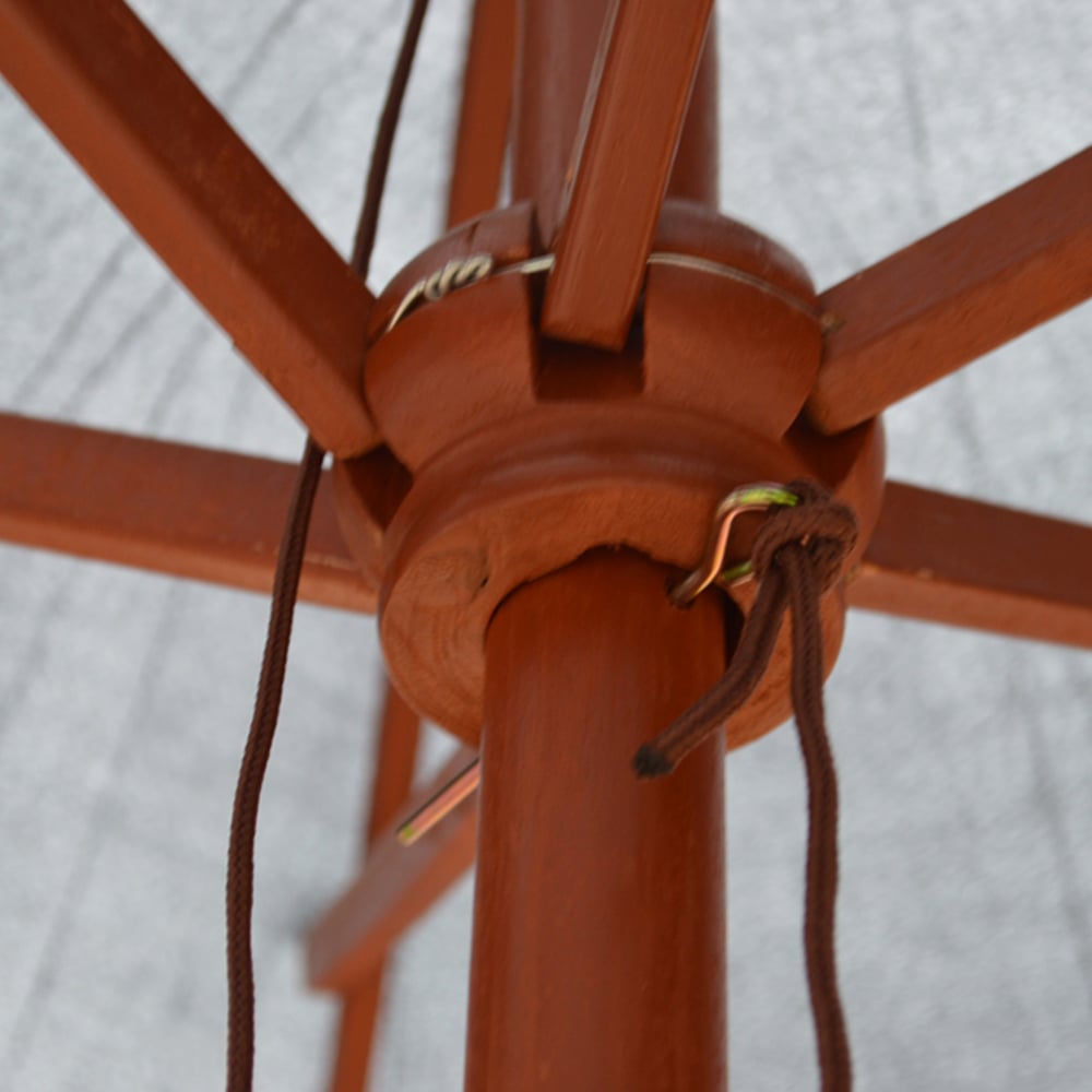 Samuel Alexander Black Wooden Parasol with Pulley 2.4m Image 5