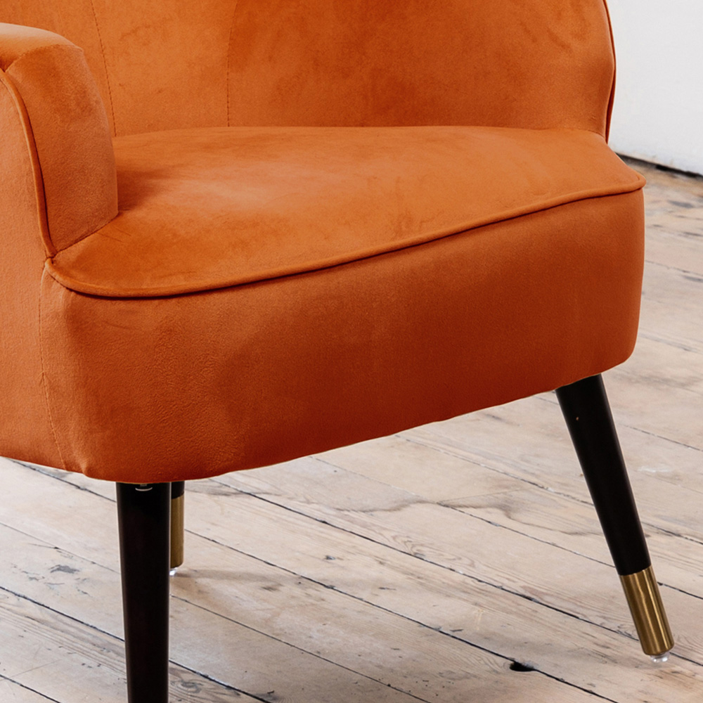 Artemis Home Madison Orange Velvet Accent Chair Image 3