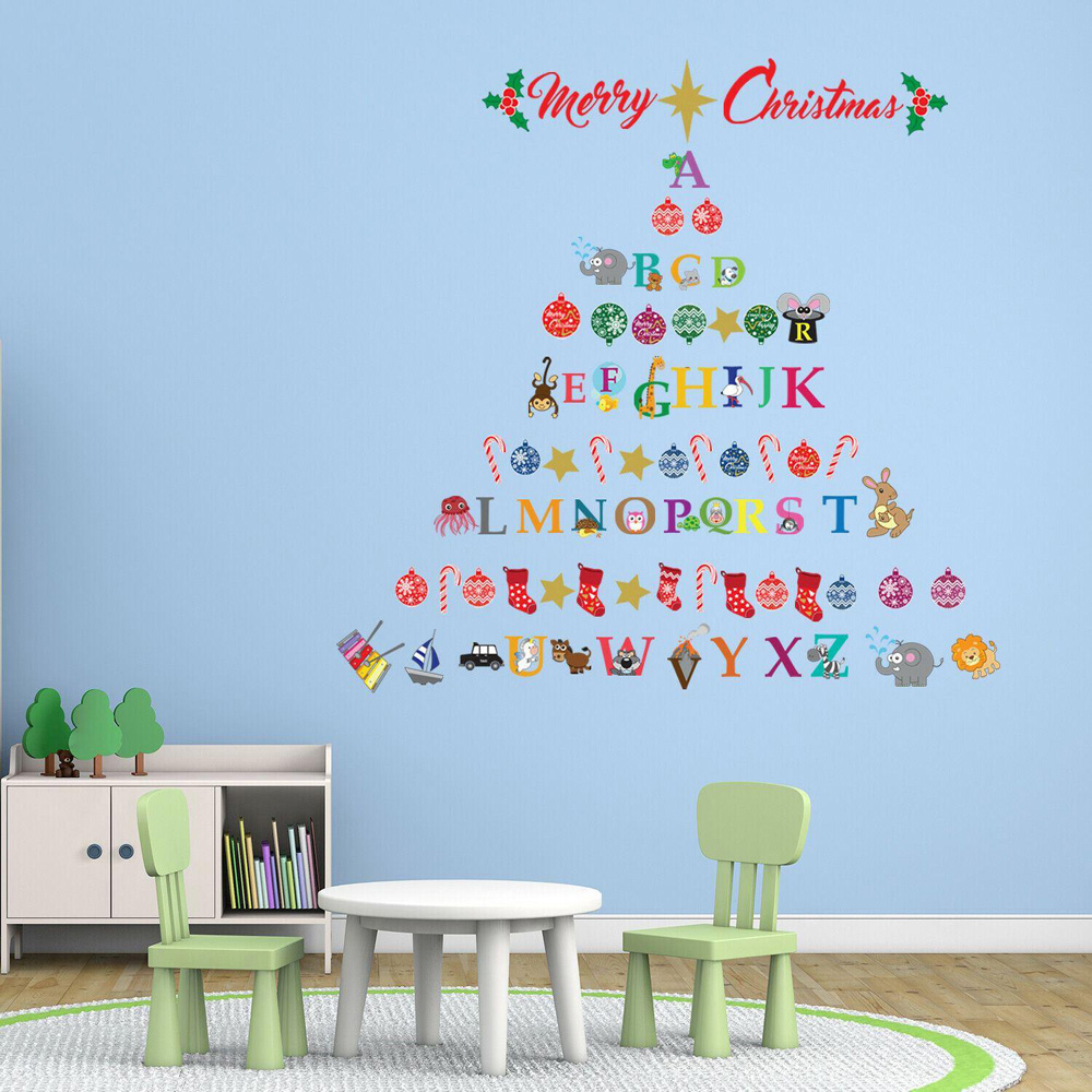 Walplus C is for Christmas Self Adhesive Wall Sticker 90 Piece Image 2