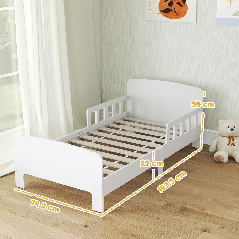 AIYAPLAY White Kids Toddler Bed Frame Image 9