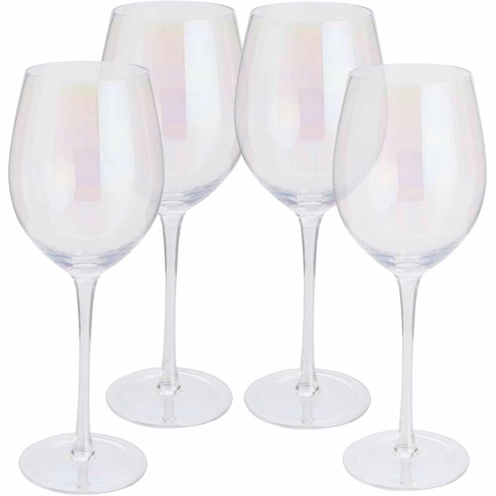 Wilko Lustre Wine Glass 4pk Image 1