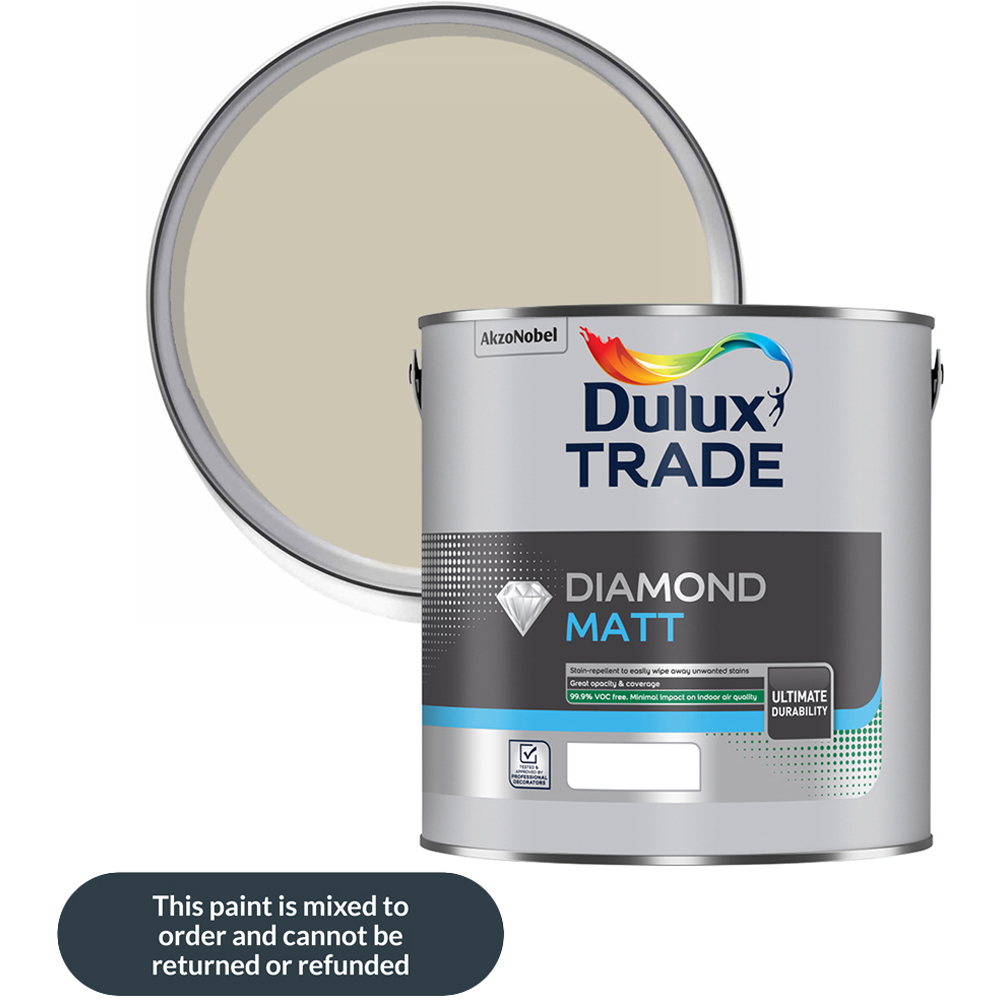 Dulux Trade Mossy Stone Walls and Ceilings Diamond Matt Paint 2.5L Image 1