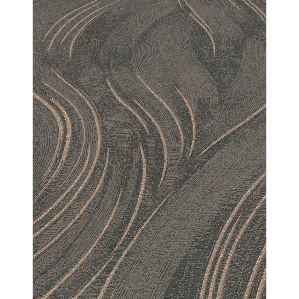 Erismann Piano Swirl Geometric Brown Wallpaper Image 4