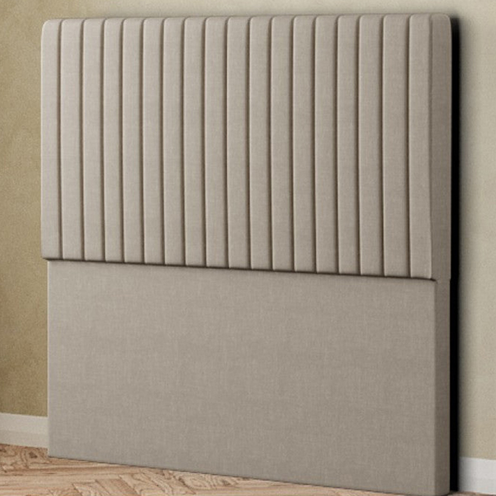 Eleganza Maryland Super King Size Cream Malham Weave Floor Standing Headboard Image 1