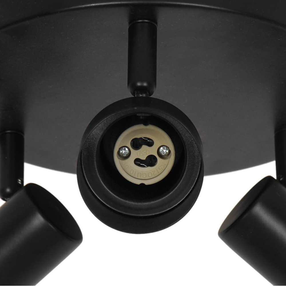 Nordlux Boston 3-Rondel Black Ceiling Light Image 4