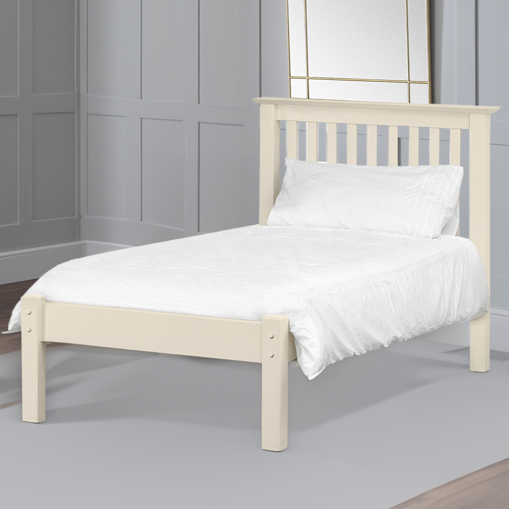 Julian Bowen Barcelona Single White Low Foot End Bed Frame Image 1