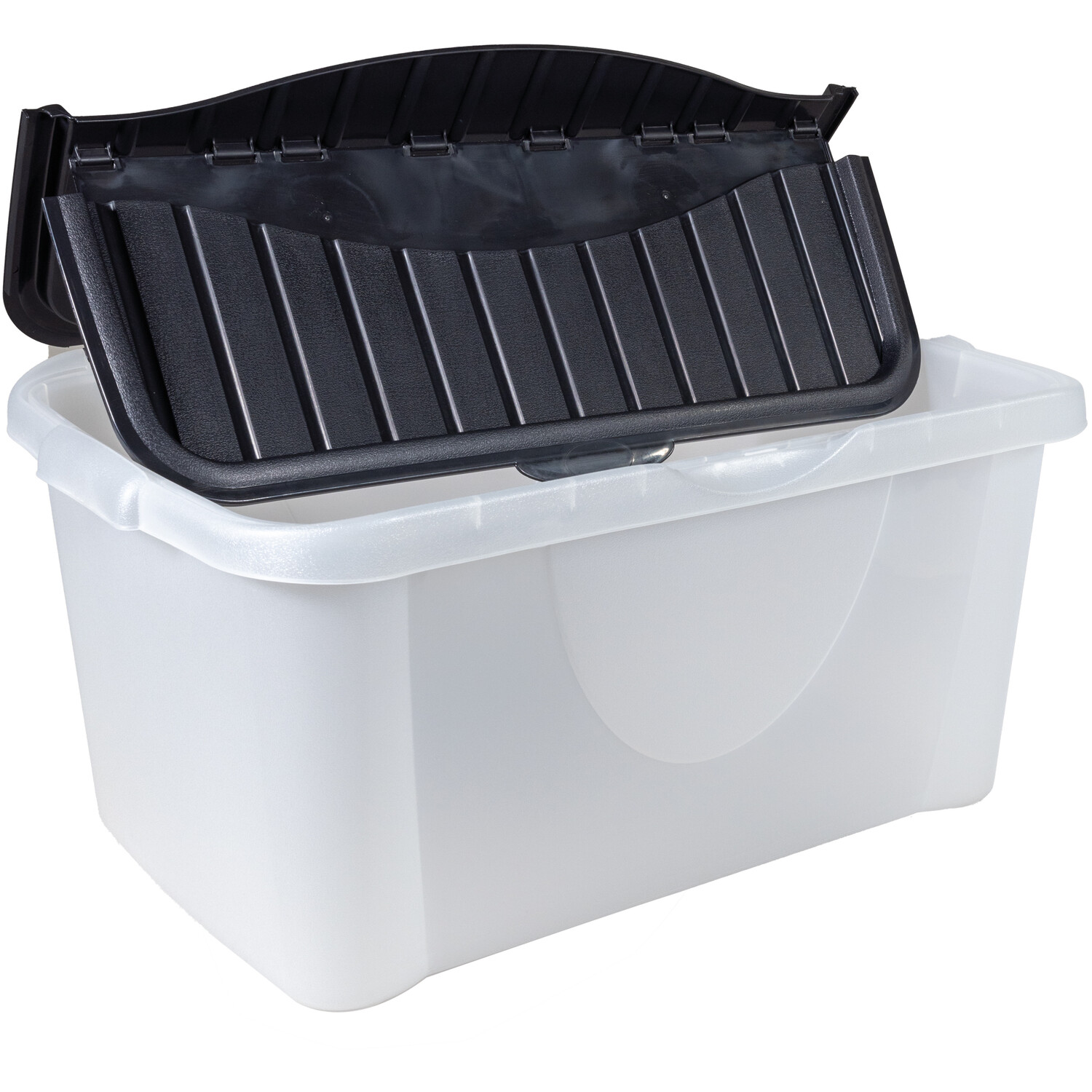 40L Clear Storage Box with Flip Lid Image 2