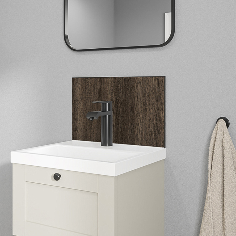 Wetwall Alloy American Walnut Splashback 400 x 250mm Image 1