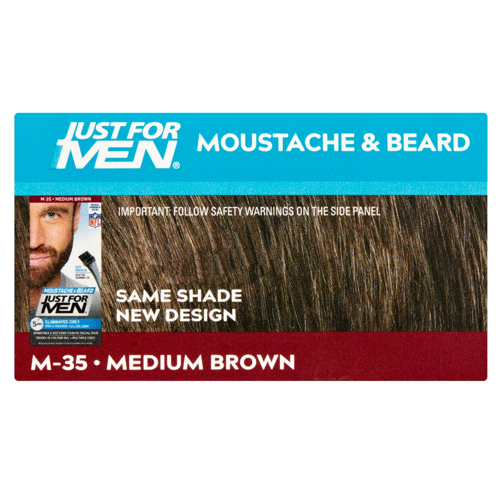 Just For Men Medium Brown Moustache and Beard Brush-In Colour Gel Image 10