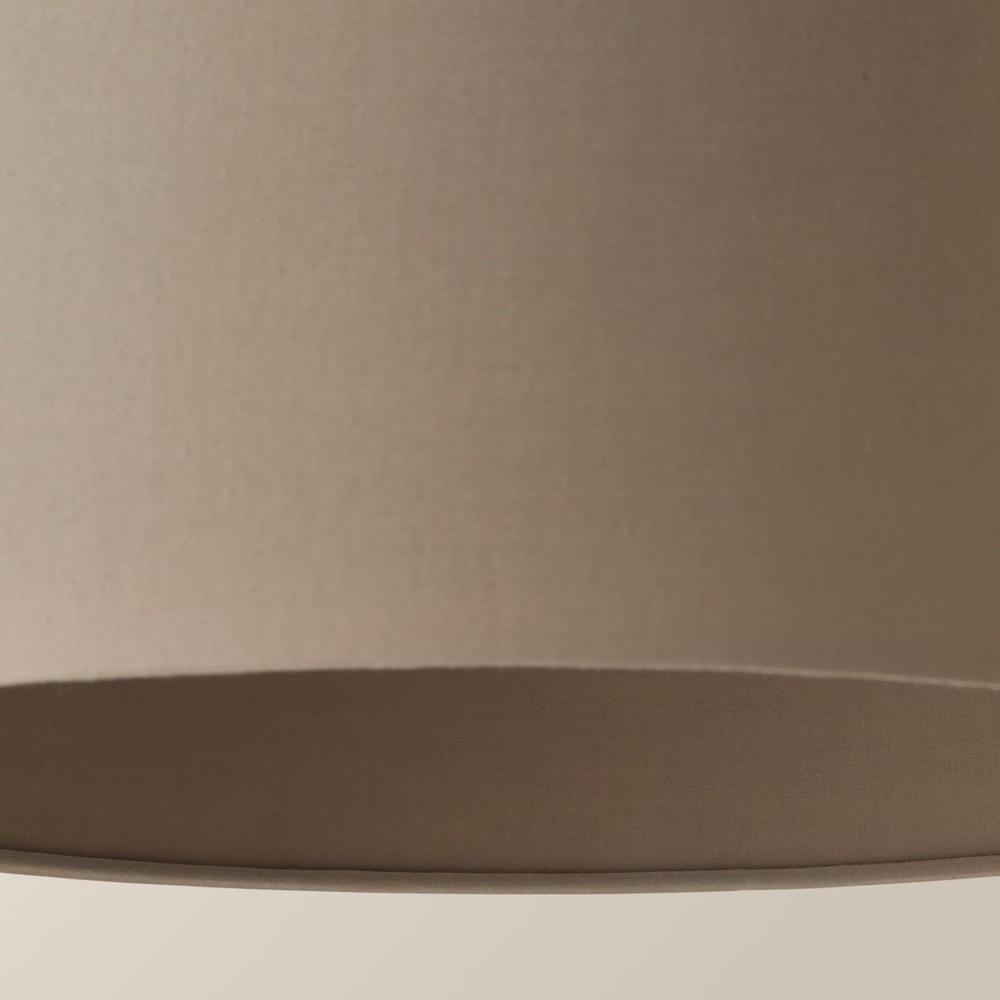ValueLights Reni Taupe Fabric Medium Drum Ceiling Lamp Shade Image 3